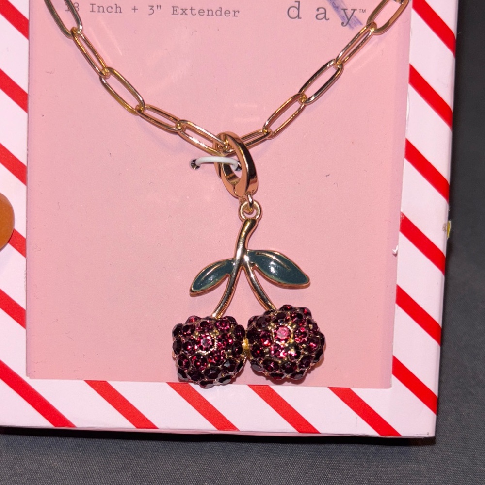 Gold Cherry Pendant Necklace🎁